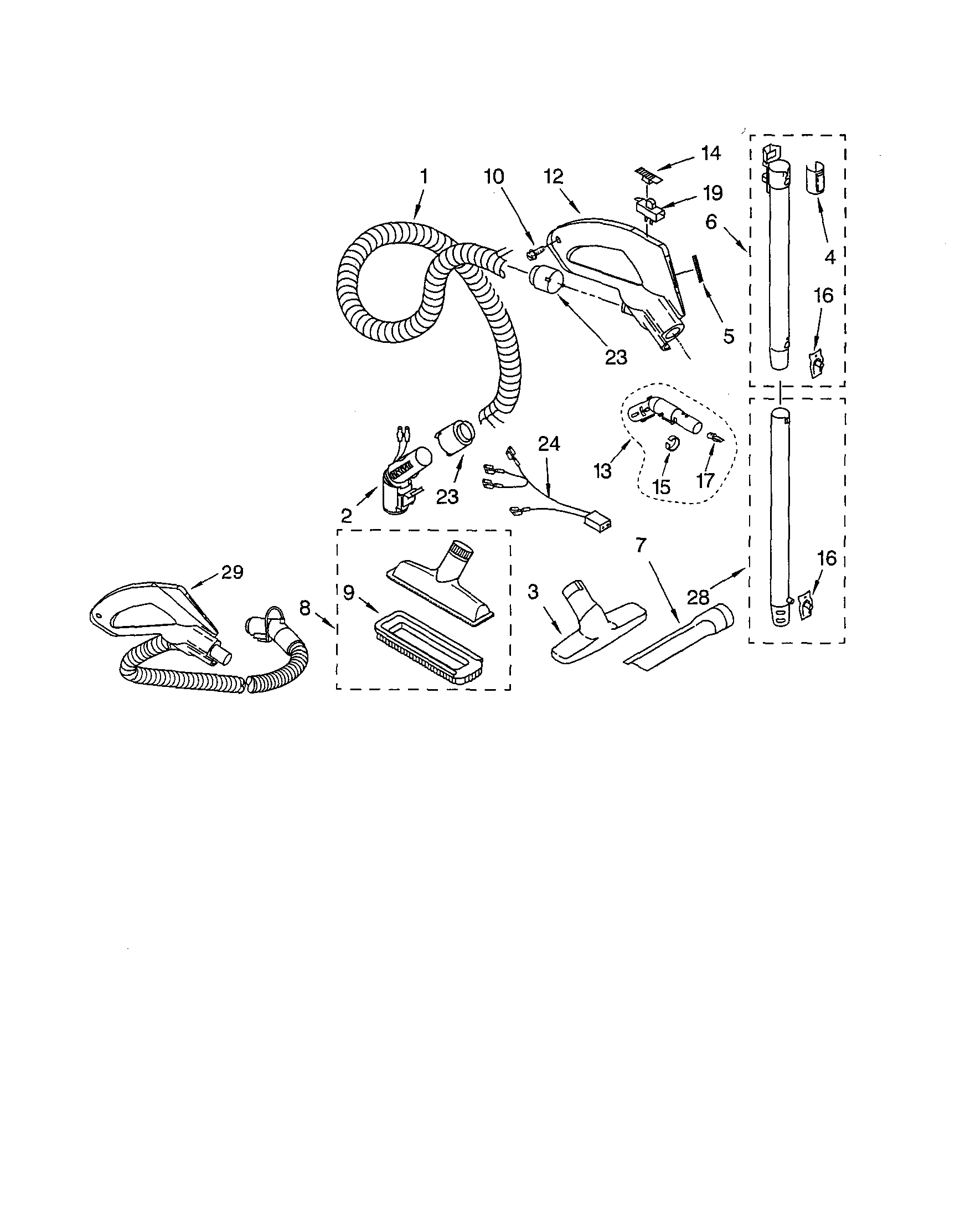 Hose and attachment