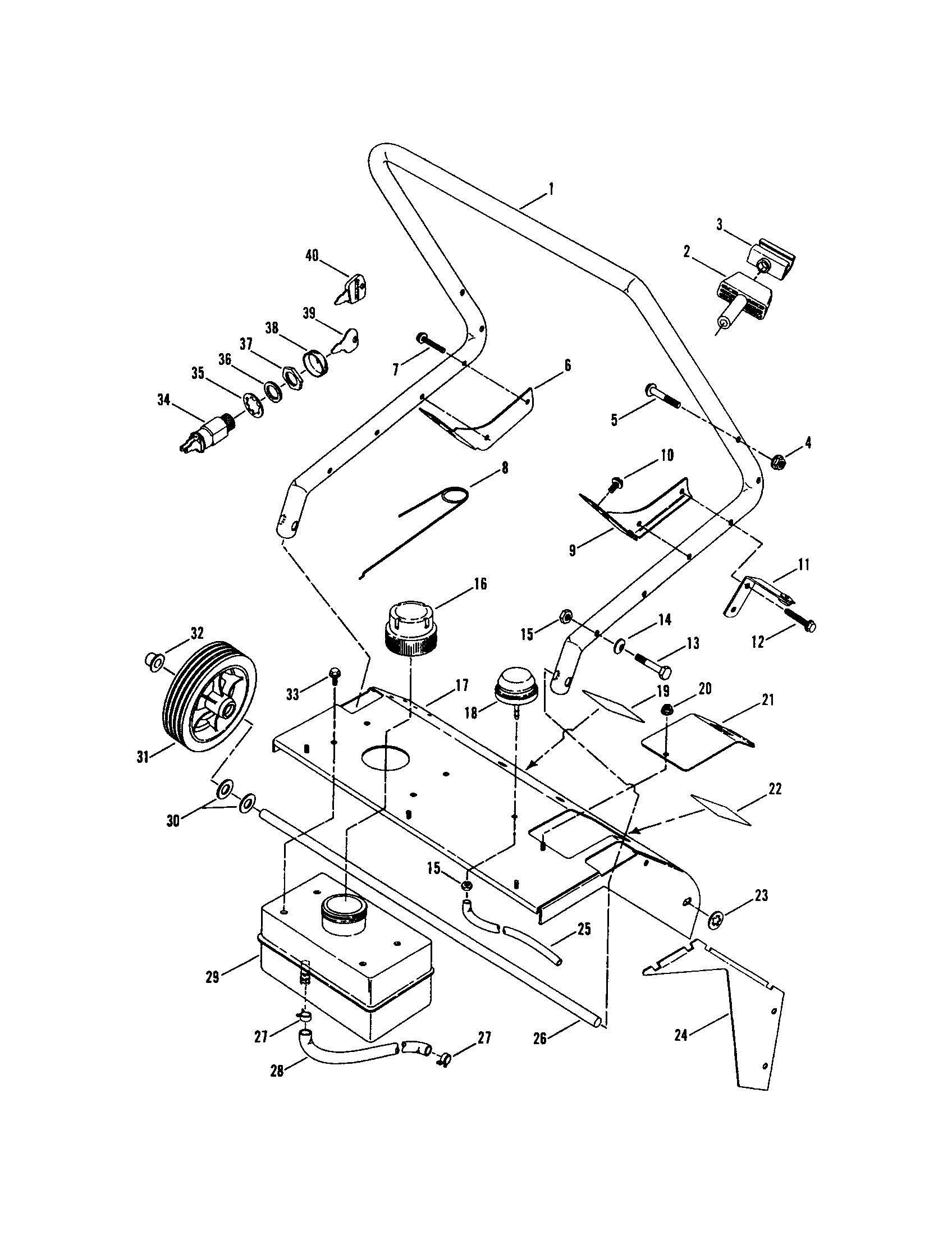 Control panel/lower handle