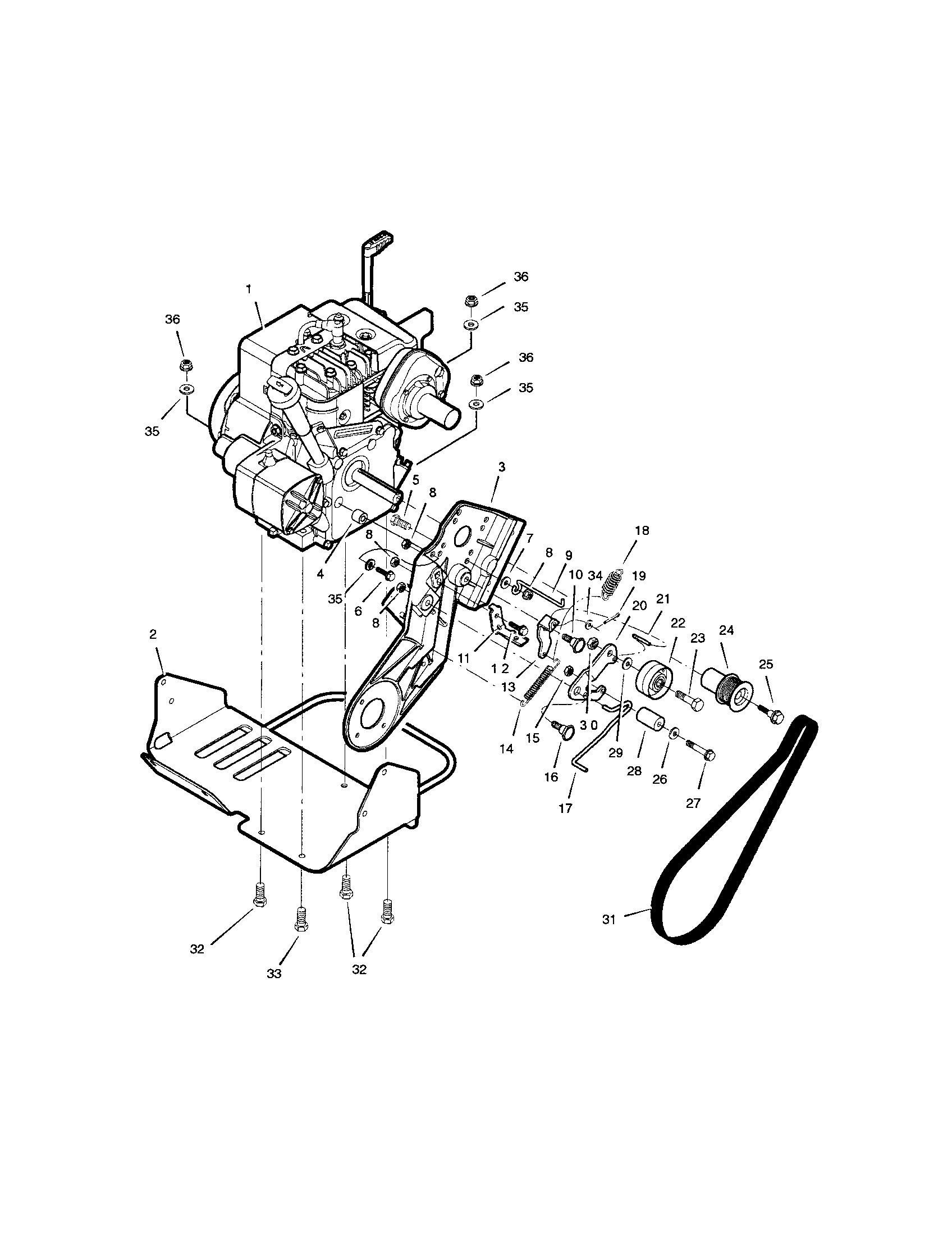 Engine drive system