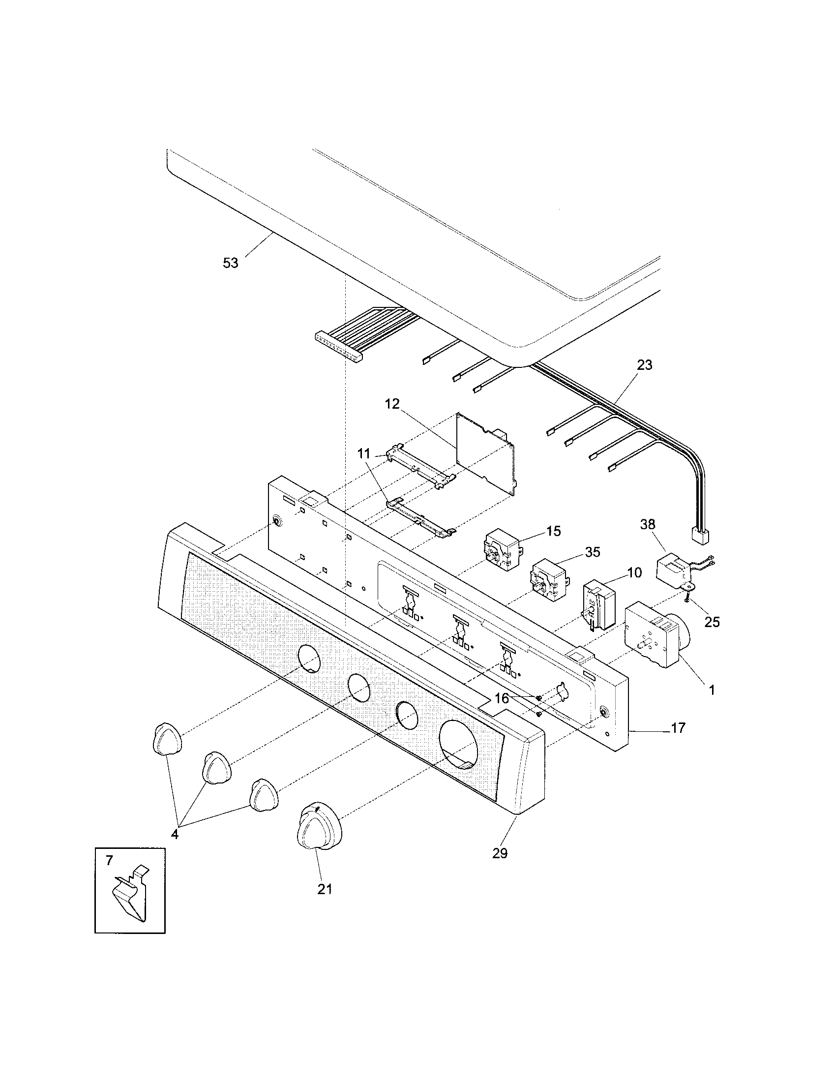 Control/top panel