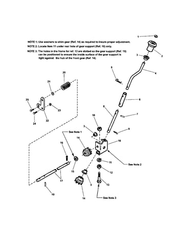 Chute crank control