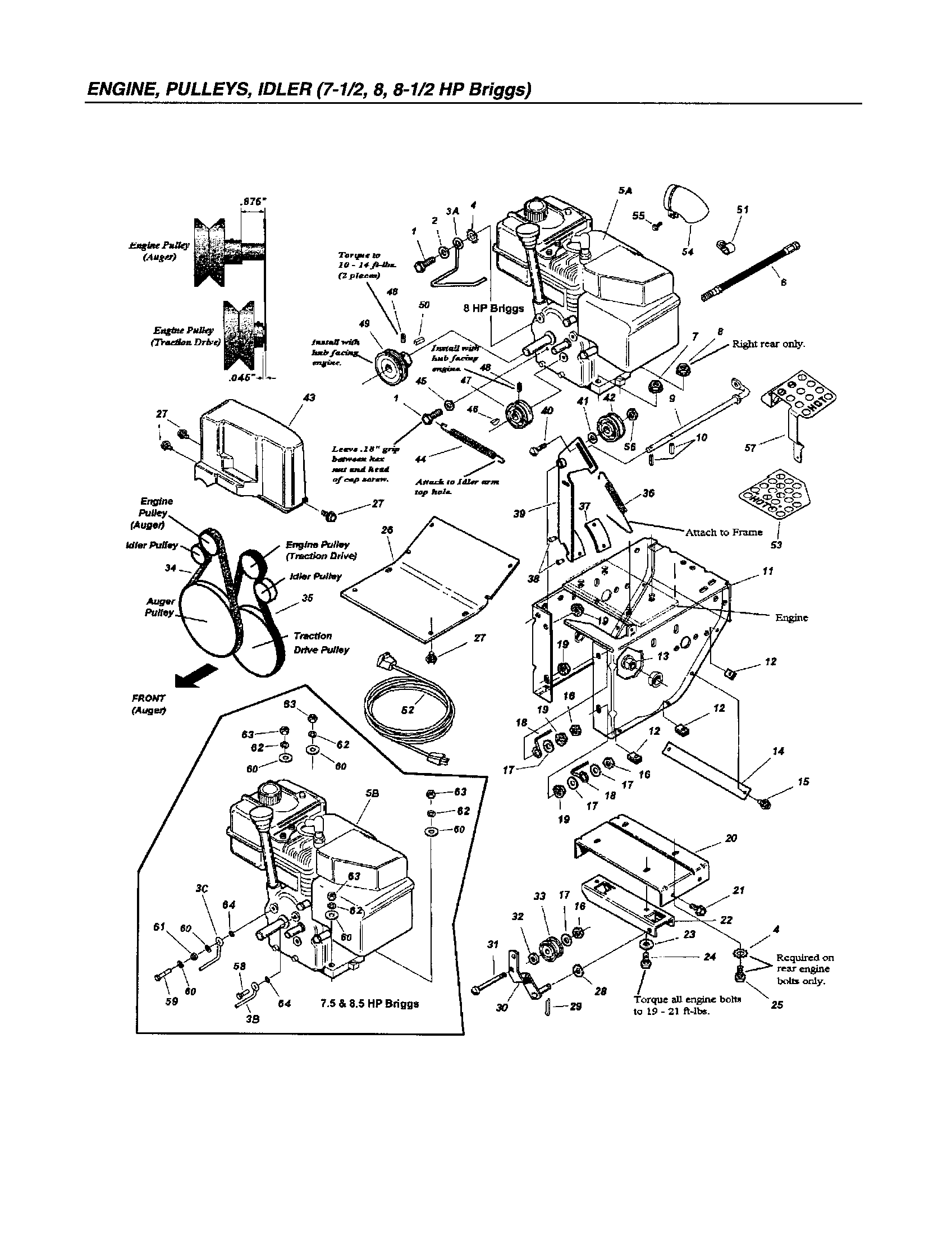 ENGINE/PULLEYS/IDLER-BRIGGS