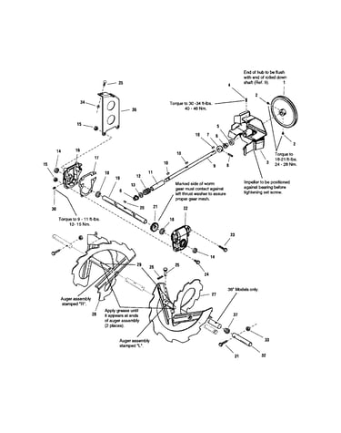 Auger and impeller