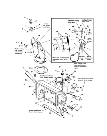 Auger housing/chute-38"