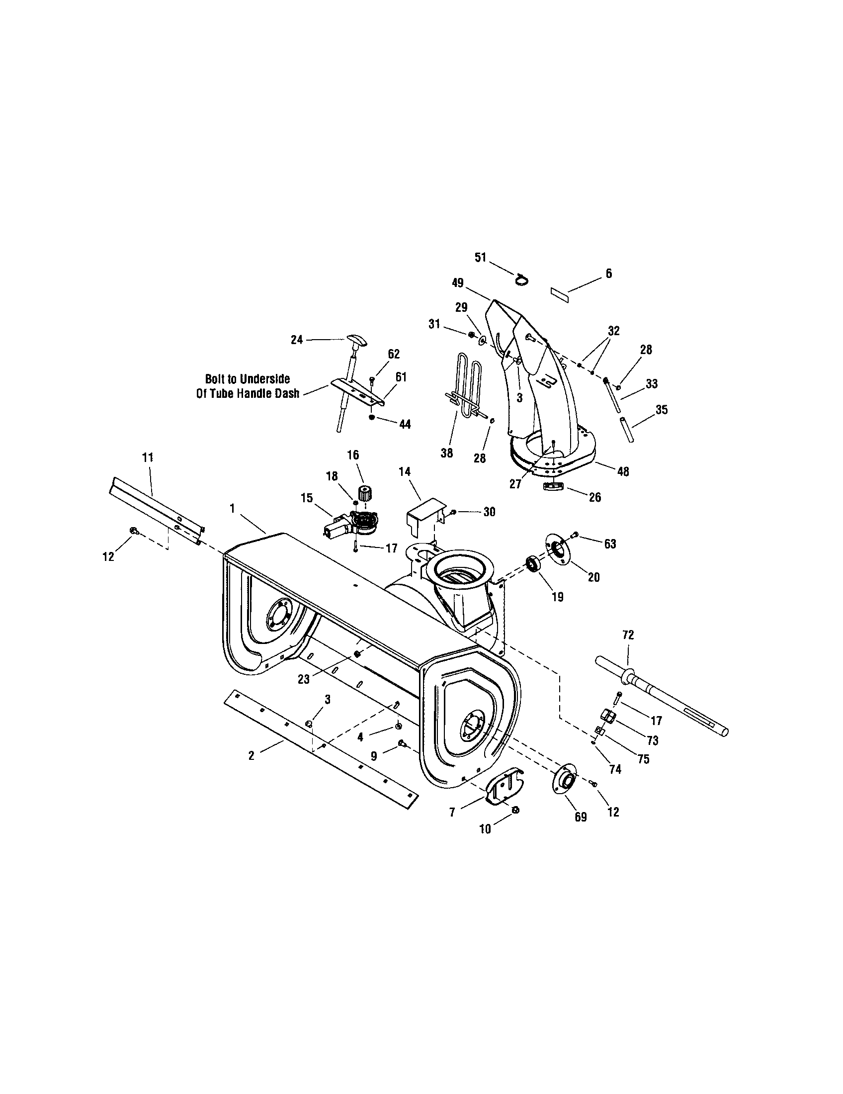 Auger housing/chute