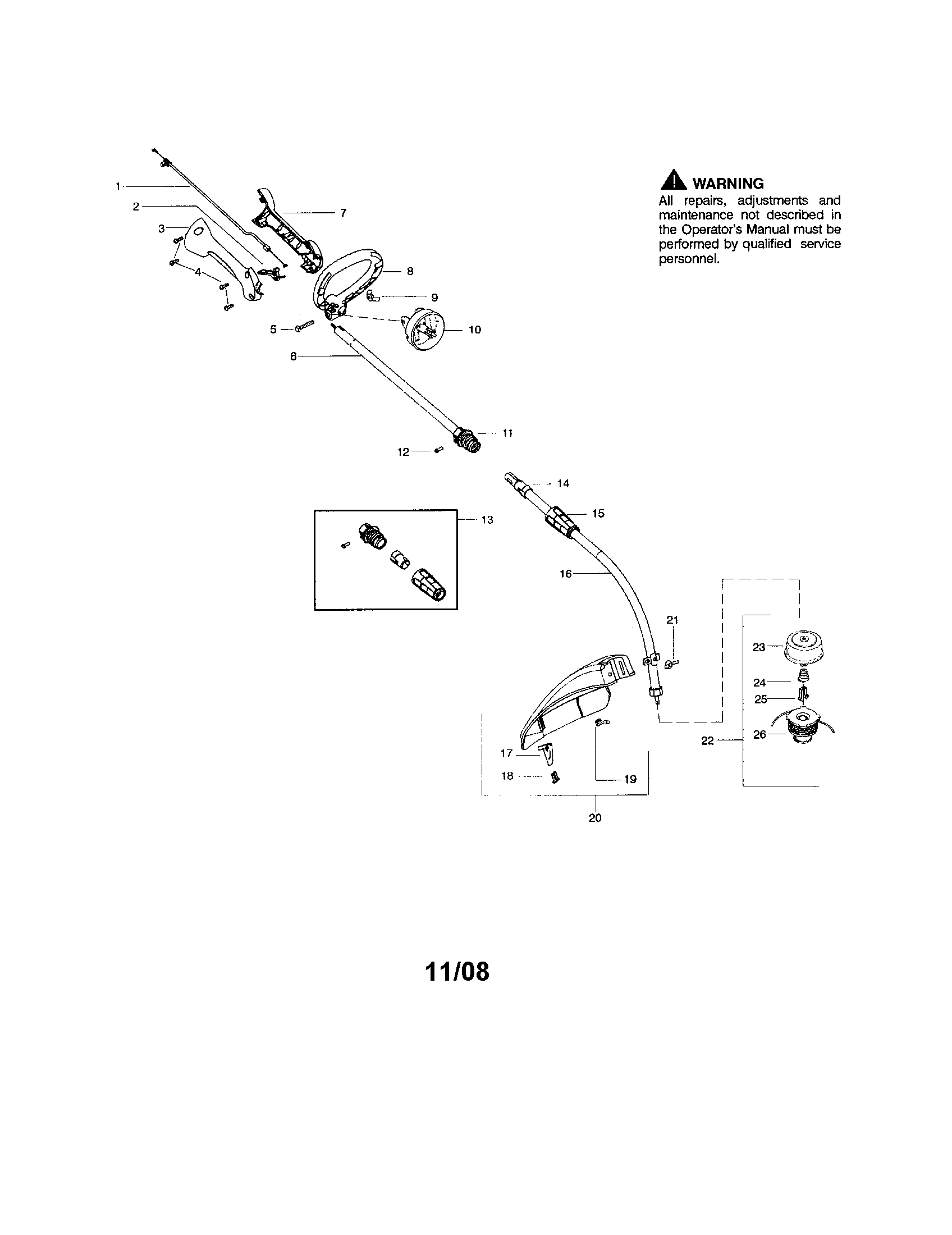 Shaft/handle/shield