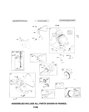 Cylinder/crankshaft/crankcase