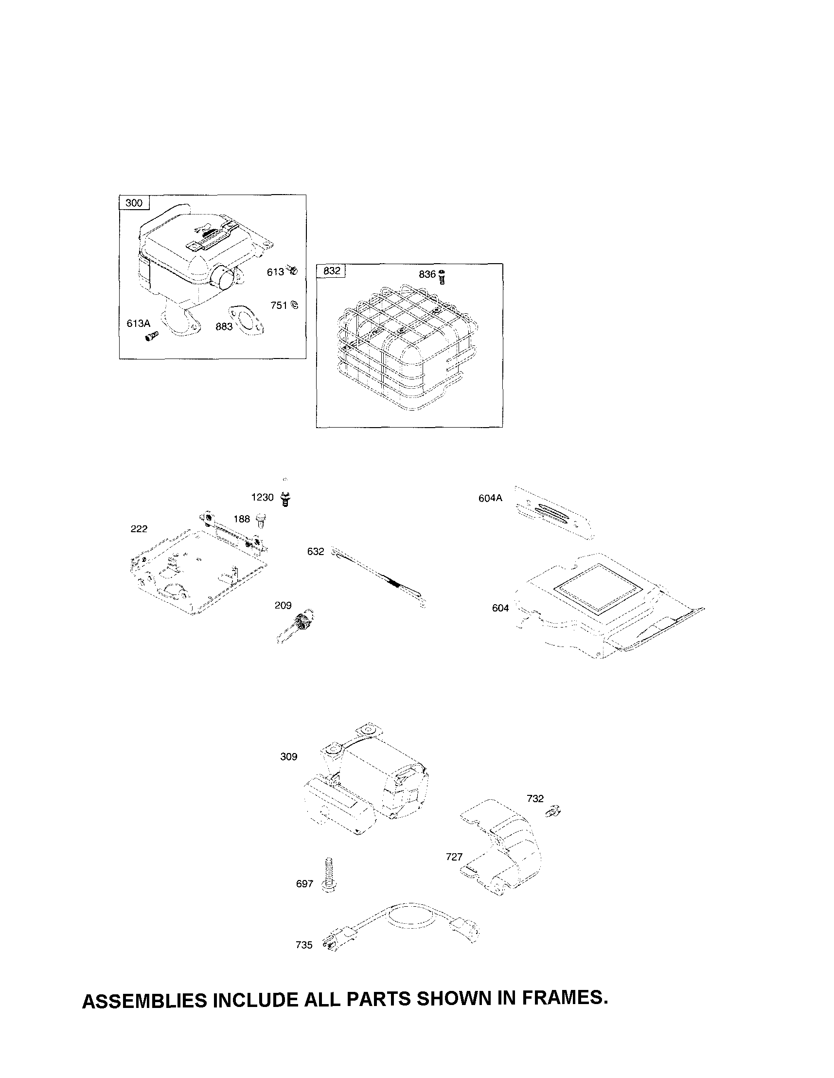 Muffler/starter motor
