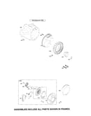 Rewind starter/blower housing