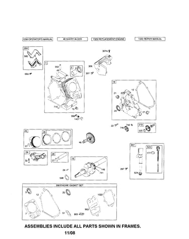Cylinder/crankcase/crankshaft