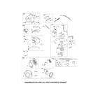 Briggs & Stratton 15C103-0661-E8 carburetor/rewind starter diagram