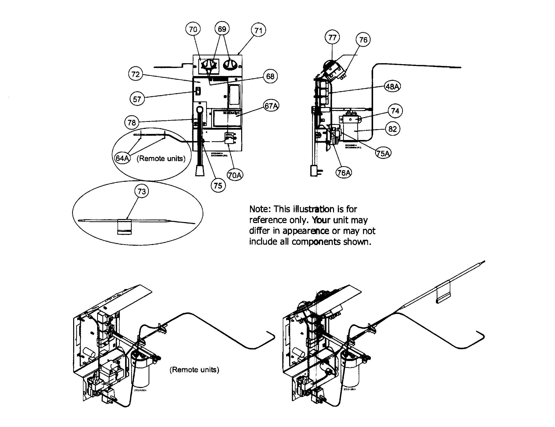 Remote unit/thermostat