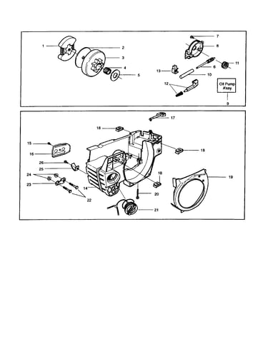 Clutch drum/chassis