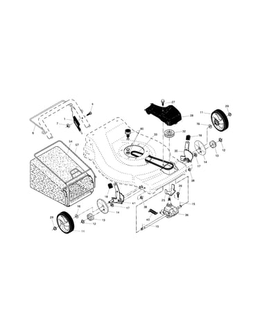 Drive control/gear case/wheels