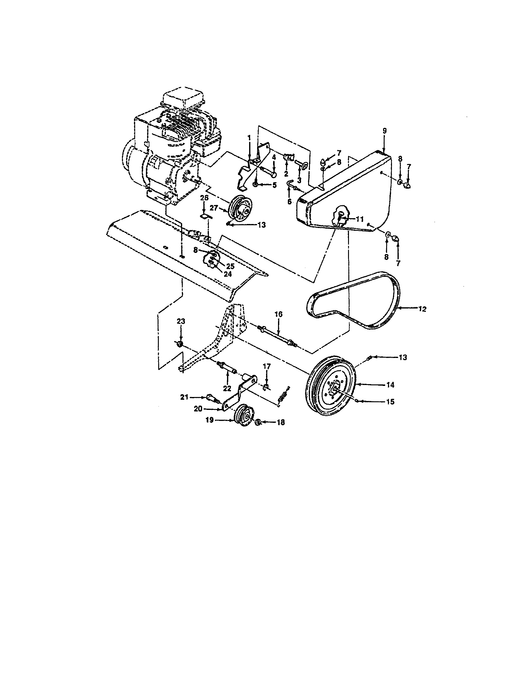 Belt guard/pulley