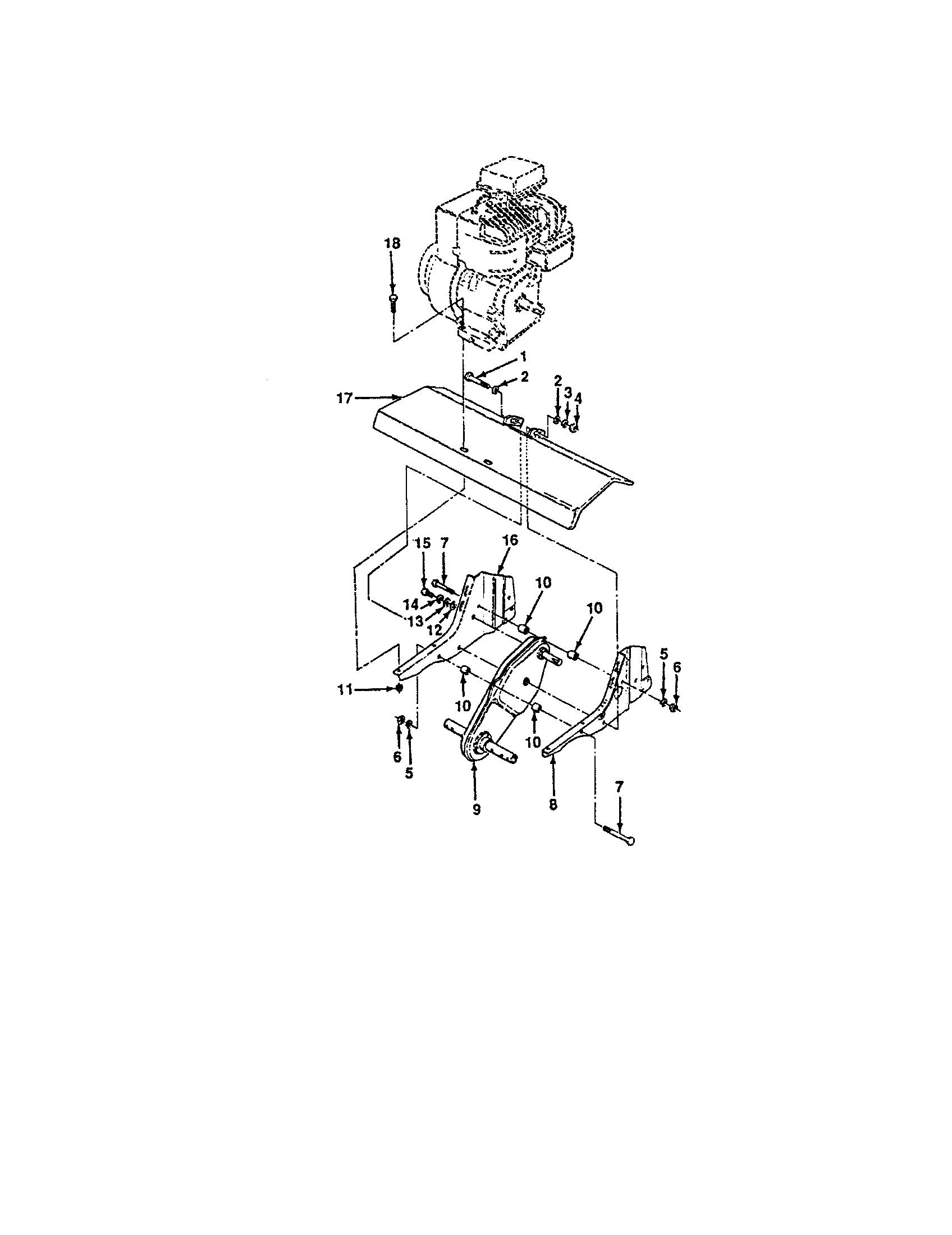 Transmission/tine shield