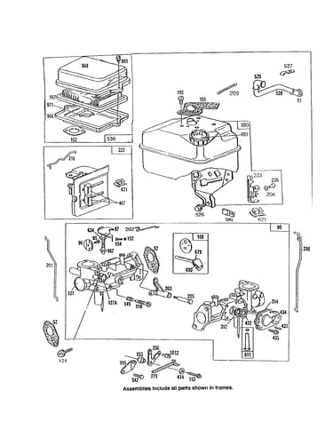 Carburetor/fuel tank