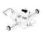 Craftsman 917375010 drive control/gear case/wheels diagram