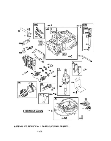 Cylinder/crankshaft/crankcase