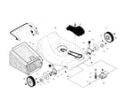 Weed Eater 388182 drive control/gear case/wheels diagram
