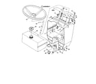 Snapper LT120G30AB steering wheel/console/fuel tank diagram
