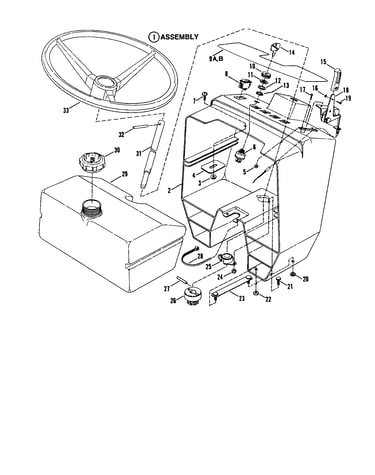 Steering wheel/console/fuel tank