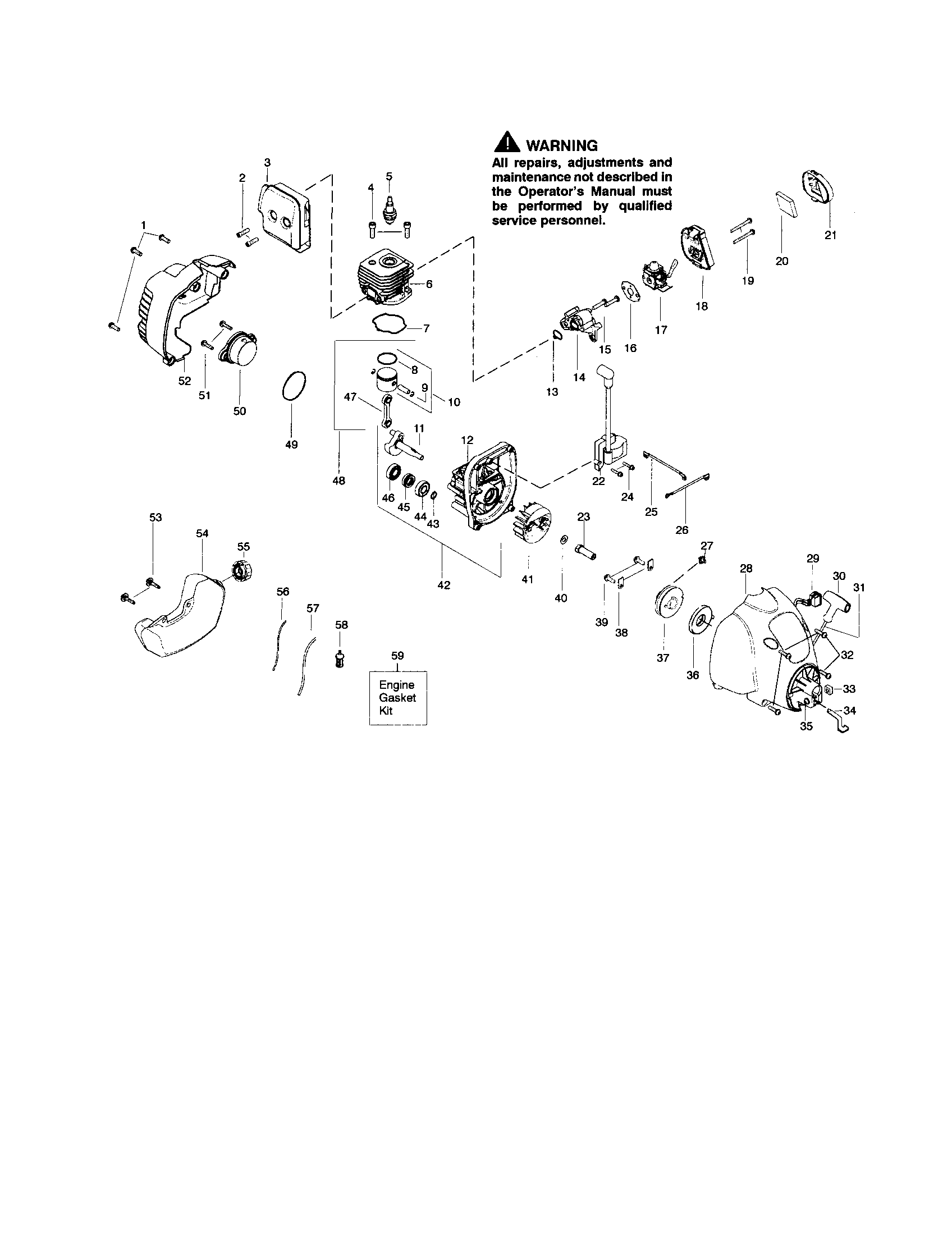 Cylinder/crankshaft/crankcase