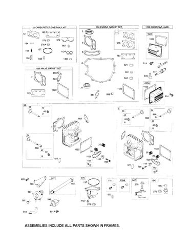 Head-cylinder/gasket sets