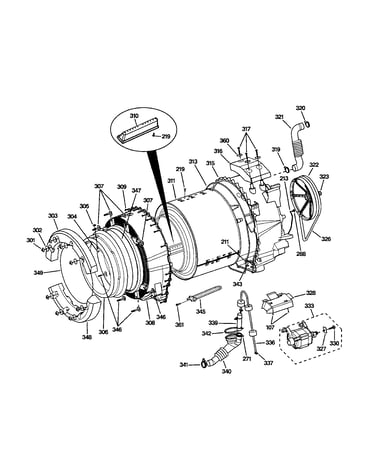 Tub and motor