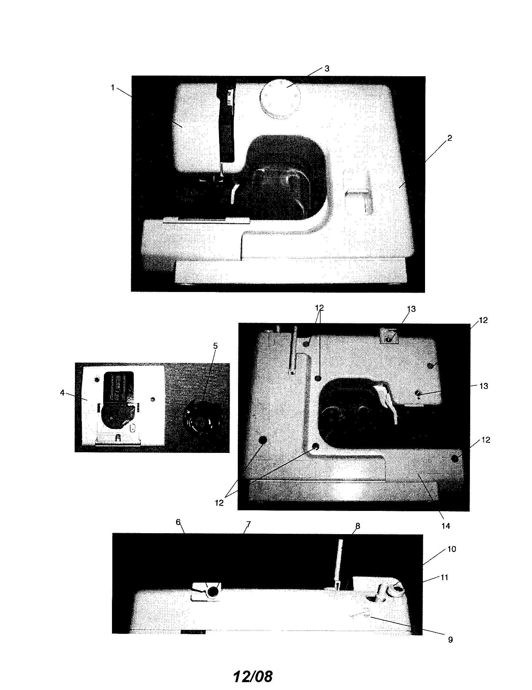 Front cover/needle plate