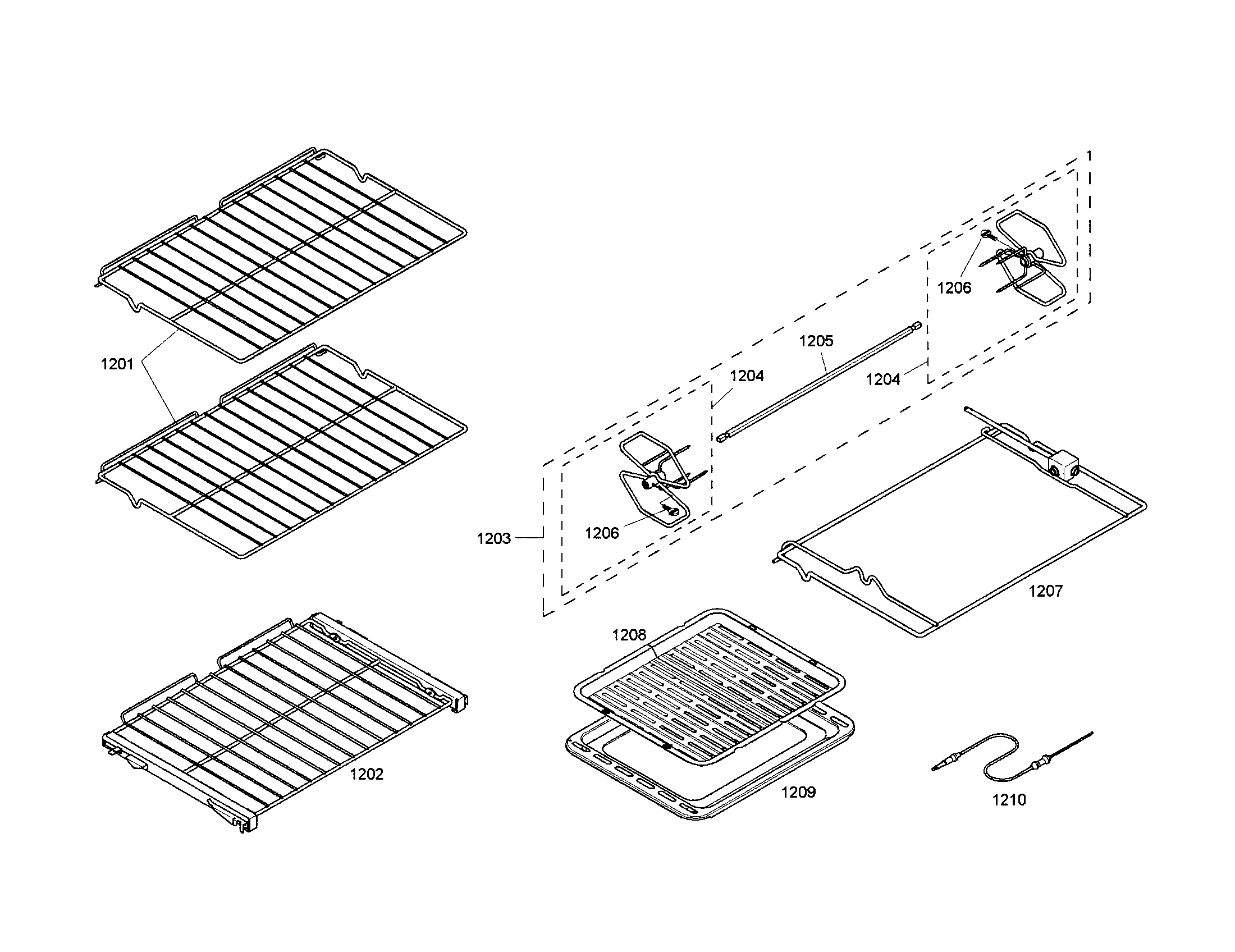 Rotisserie/racks