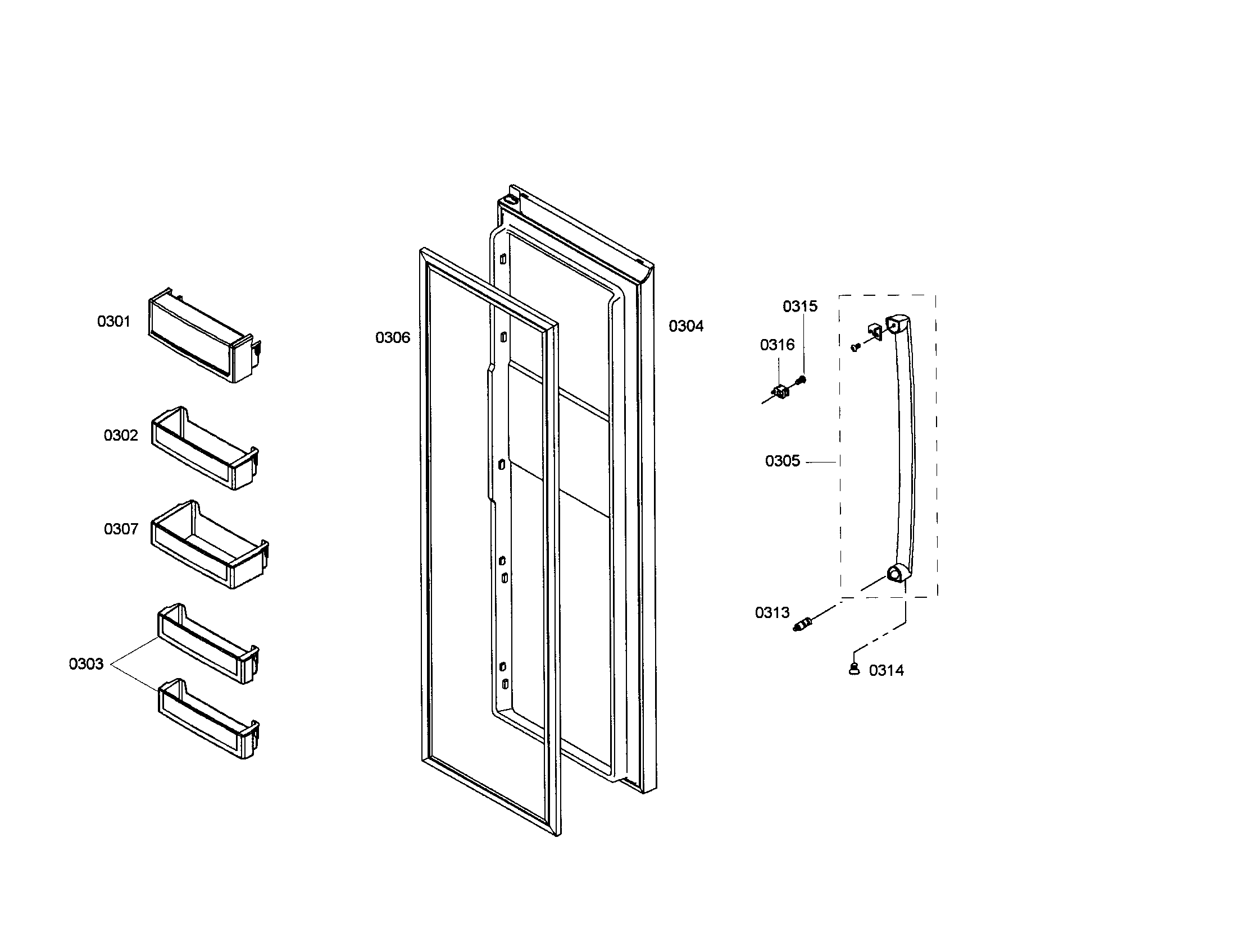 Refrigerator door