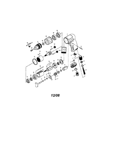Pneumatic 3/8" reversible drill