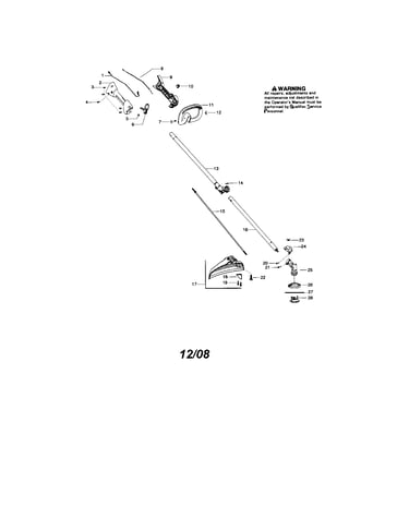 Shield/driveshaft/handle
