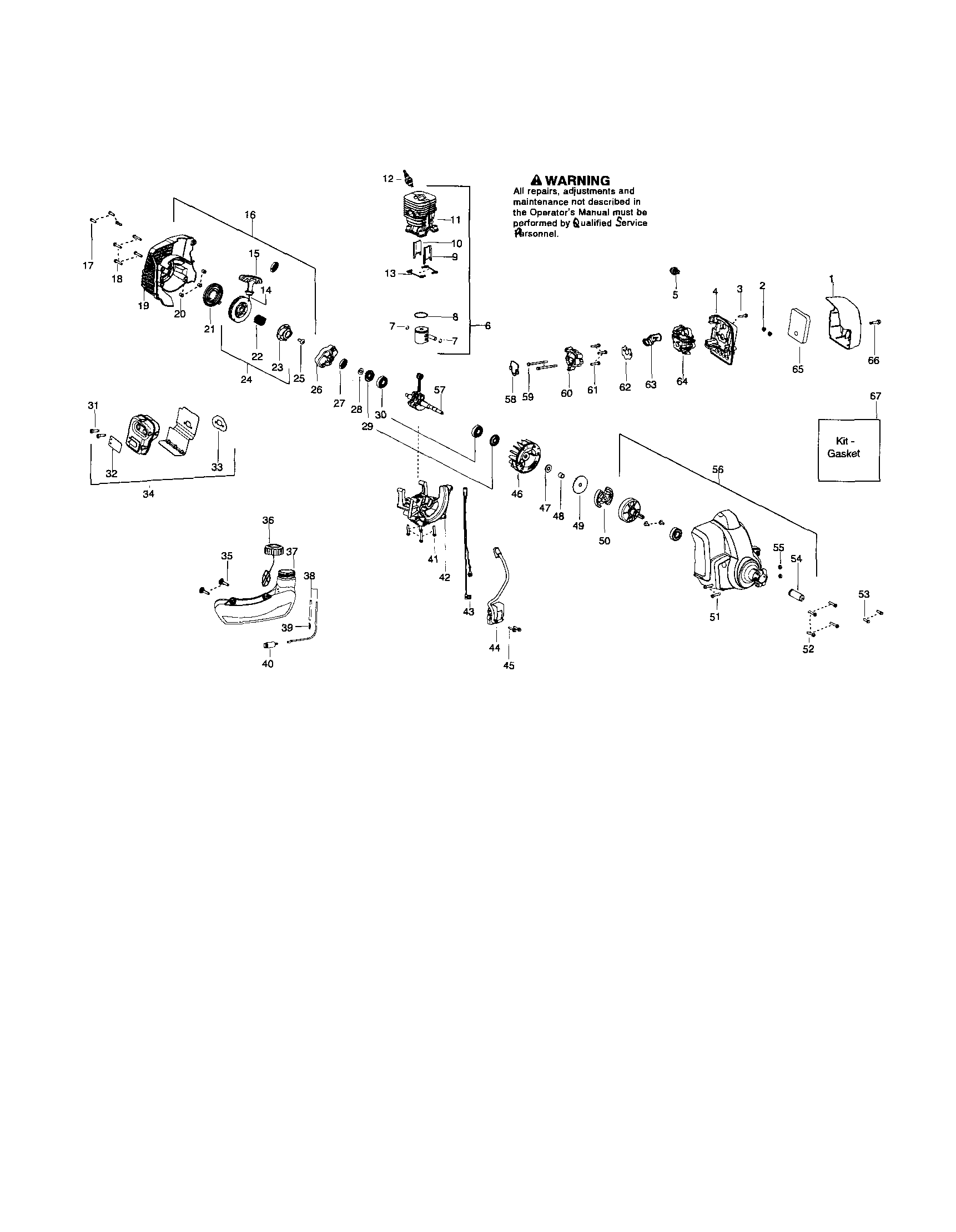 Cylinder/crankshaft/crankcase