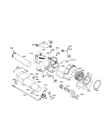 Motor support/fan housing