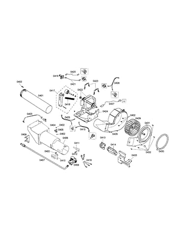 Motor support/fan housing