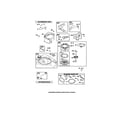 Briggs & Stratton 120502-0255-E1 muffler/fuel tank/rewind starter diagram