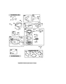 Muffler/fuel tank/rewind starter