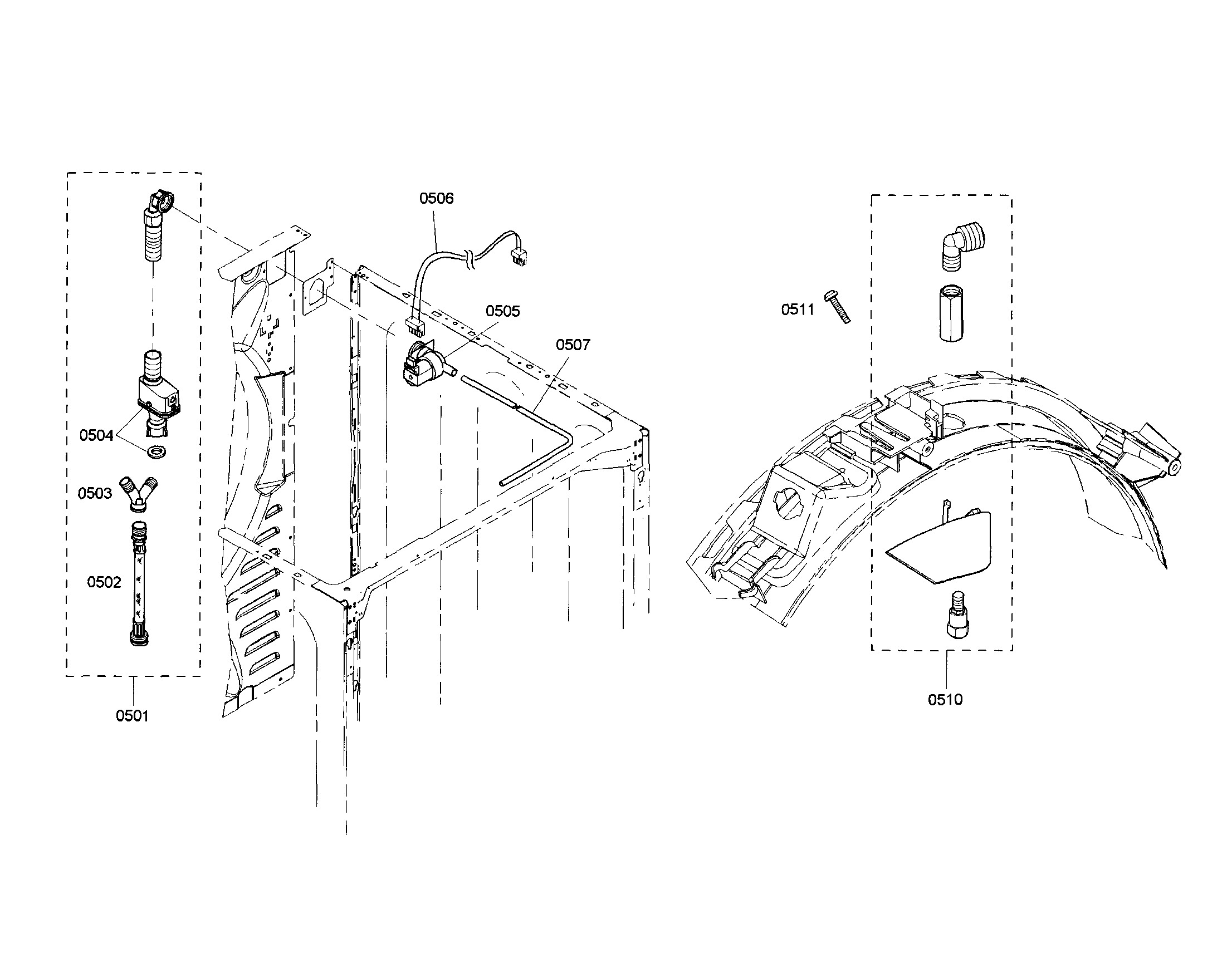 Supply hose/mist nozzle