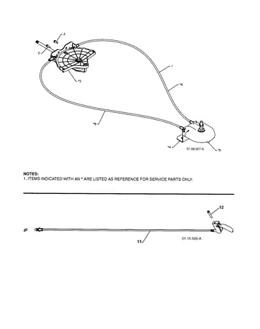 Lever/cable rotator/steer cable