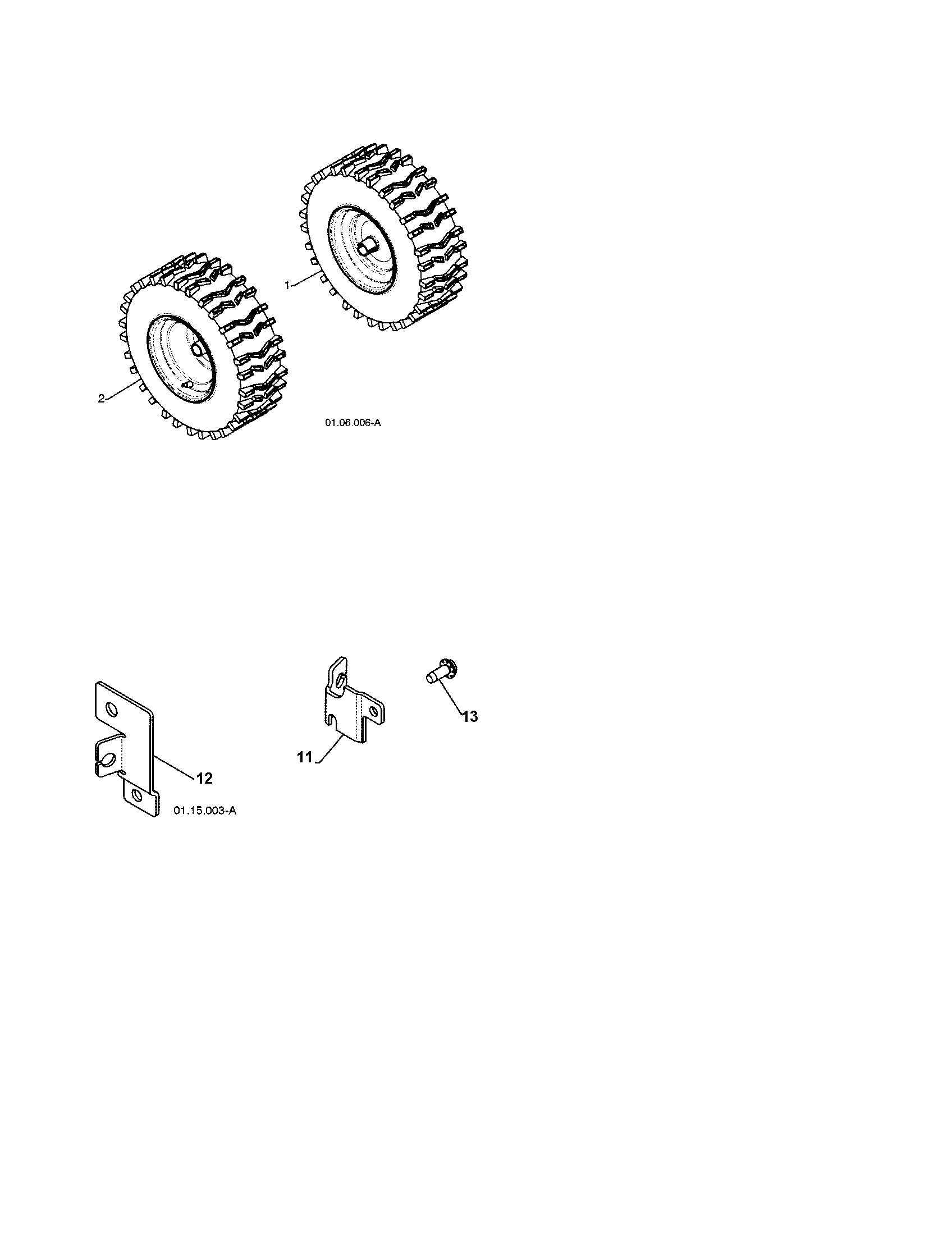 Wheels/cable brackets