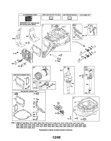 Cylinder/crankshaft/crankcase
