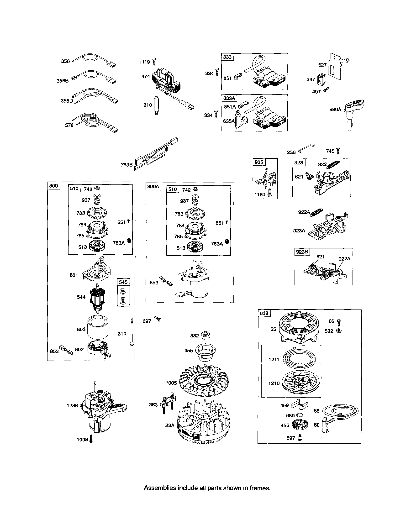 Rewind starter/motor starter