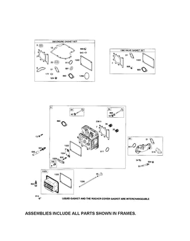 Head-cylinder/gasket sets