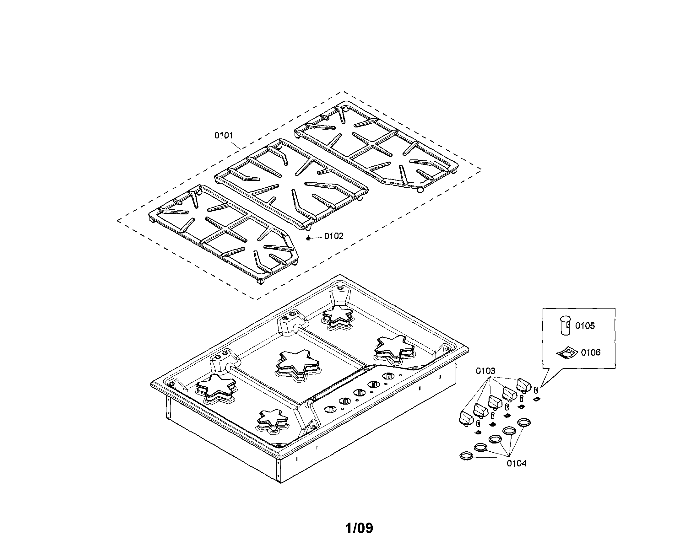 Grates/knobs