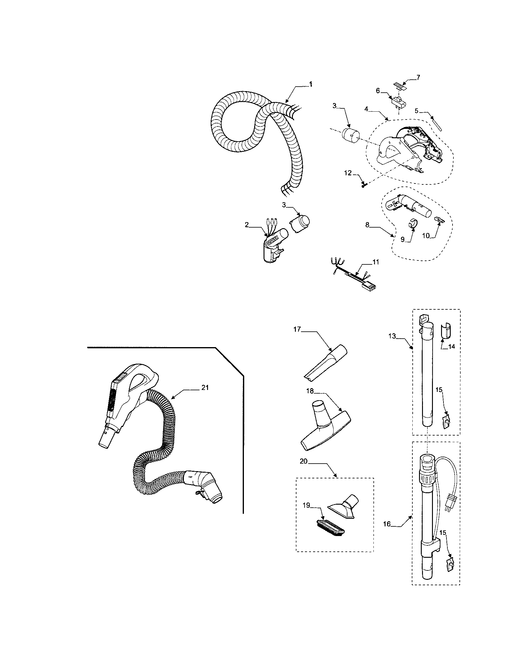 Hose and attachment
