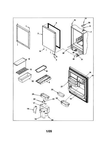Refrigerator door