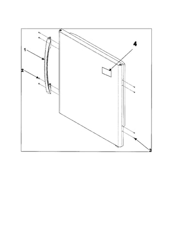 Refrigerator door handle/trim