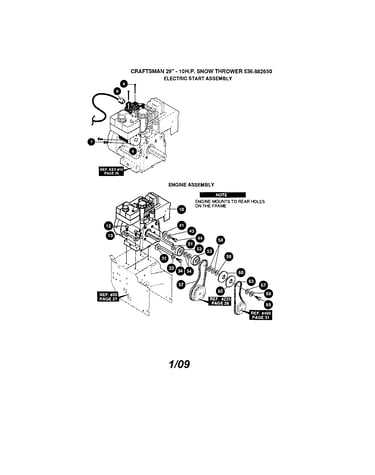 Electric start/engine